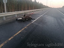 Мотоциклист разбился насмерть в лобовом ДТП в Югре