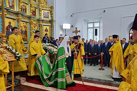 Патриарх Московский и Всея Руси Кирилл освятил два храма в Тюменской области