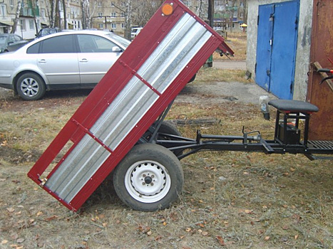 Прицеп-самосвал для мотоблока своими руками: инструкция от А до Я