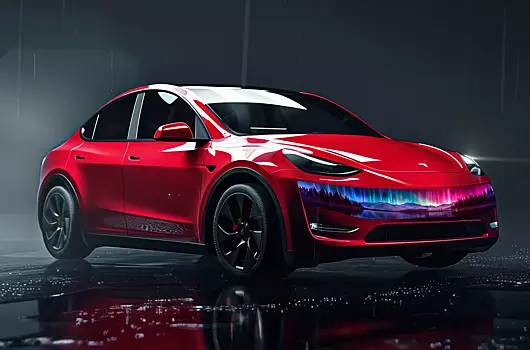 Для электрокаров Tesla придумали передний дисплей