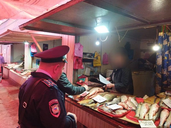 В Шахтах полицейские провели рейд на Центральном рынке и выявили незаконную продажу рыбы