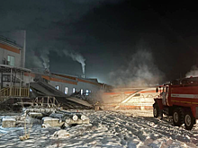 Крупный пожар произошел в здании угольной компании в Туве