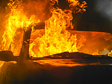 В Петербурге на видео попала вспыхнувшая на дороге BMW