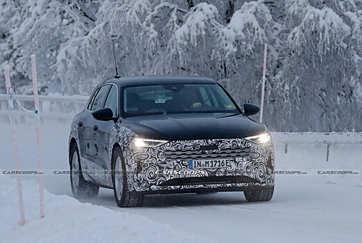 Обновленный Audi E-Tron засветился перед фотошпионами на тестовых испытаниях