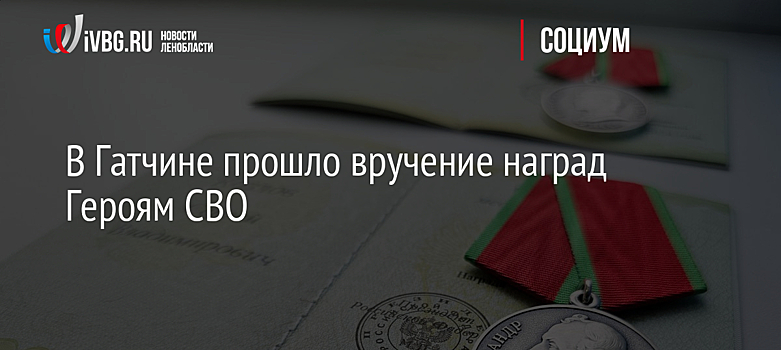В Гатчине прошло вручение наград Героям СВО