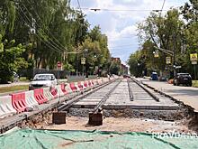 Опубликованы фото работ по замене трамвайных путей на Ошарской улице