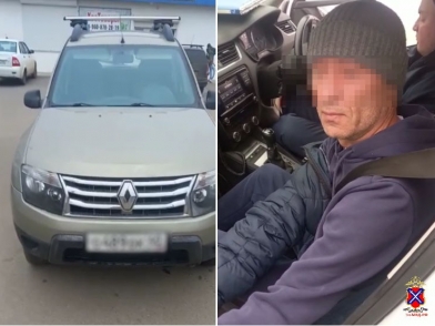 На трассе под Волгоградом полицейские задержали угнанный в столице автомобиль