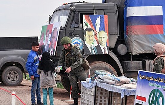 Вдовам и семьям сирийских военных доставили гумпомощь
