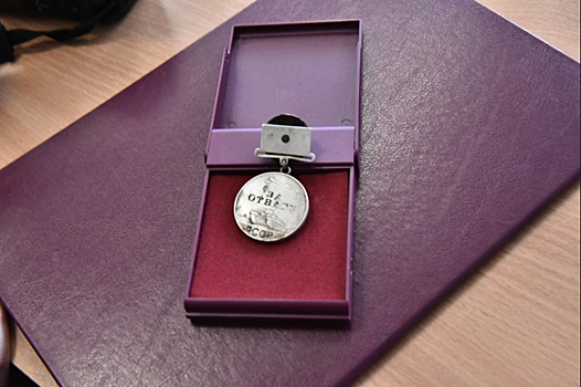 Найденную на раскопках медаль «За отвагу» вручили родным красноармейца из Новосибирской области