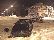 В Башкирии неизвестный водитель авто протаранил ВАЗ-2112