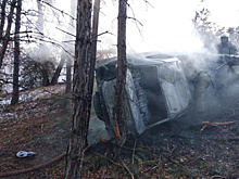 Врезался и загорелся: в Самарской области водитель иномарки попал в жёсткое ДТП