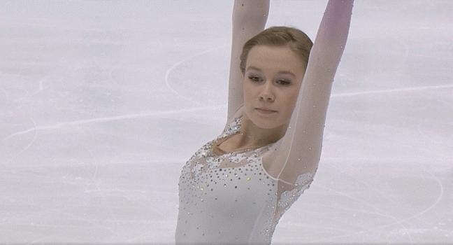 Опубликовано видео короткой программы Екатерины Кураковой на чемпионате Европы в Таллине