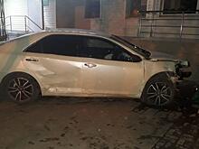 Этой ночью в Трусовском районе иномарку отбросило на дом