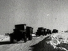 На Ладоге провели историческую реконструкцию движения по Дороге жизни