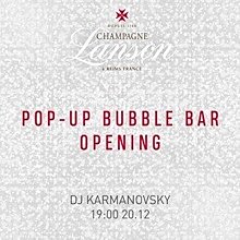 На Усачевском рынке открывается Pop-up Bubble Bar by Lanson