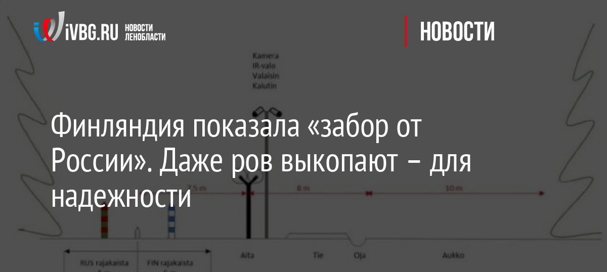 Финляндия показала «забор от России». Даже ров выкопают — для надежности