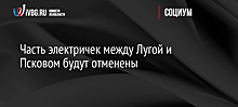 Часть электричек между Лугой и Псковом будут отменены