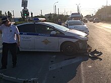 Автомобиль ДПС стал участником аварии на трассе в Феодосии
