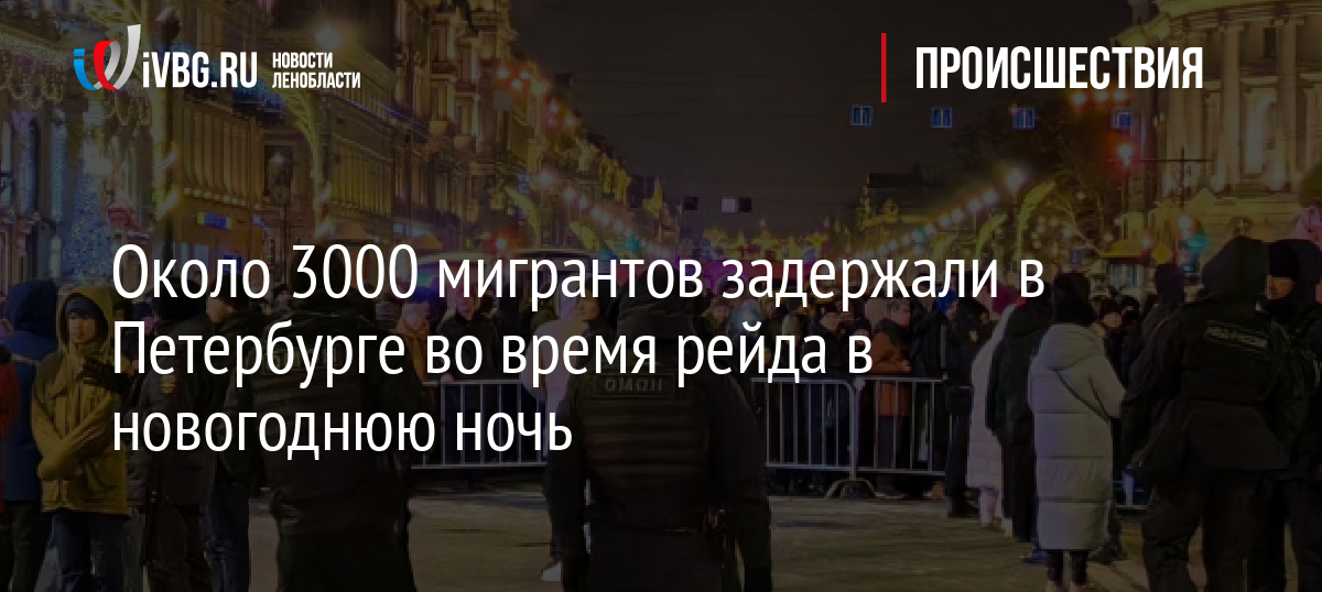Около 3000 мигрантов задержали в Петербурге во время рейда в новогоднюю ночь