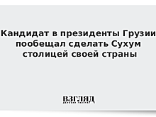 Кандидат в президенты Грузии пообещал сделать Сухум столицей своей страны