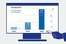 Объем платежей через портал госуслуг в 2016 году утроился до 7,9 млрд рублей