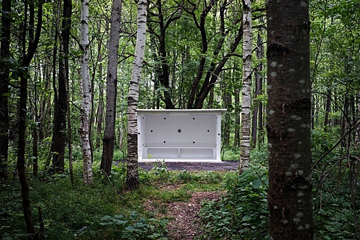 Нижегородский художник построил остановку в садовом массиве