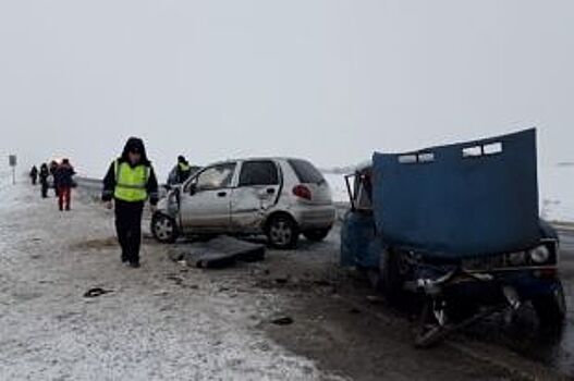 В Оренбуржье в тройном ДТП пострадали водители иномарок