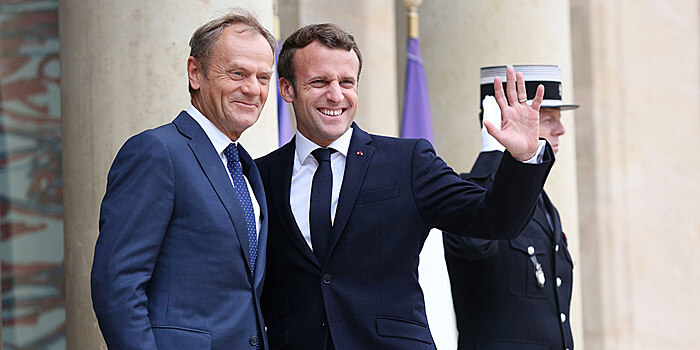 Президент Франции Э. Макрон встретился с главой Евросовета Д. Туском