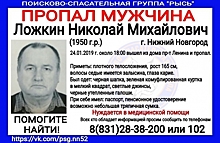 68-летний Михаил Ложкин пропал в Нижнем Новгороде