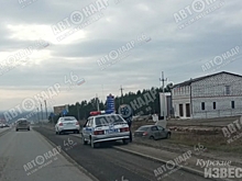 В Курске две машины вылетели в кювет из-за срезанного асфальта