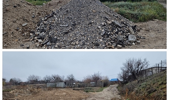 В Волгоградской области выявили незаконный сброс строительных отходов