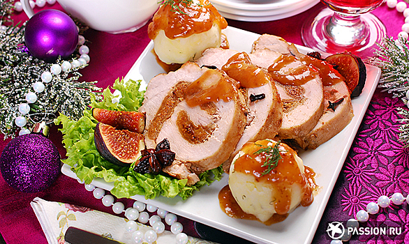 Рождественский праздничный стол