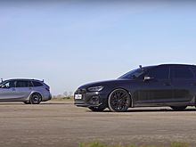 Видео: «заряженные» универсалы Audi и BMW сравнили в гонке по прямой