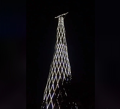 Подсветку протестировали на Шуховской башне
