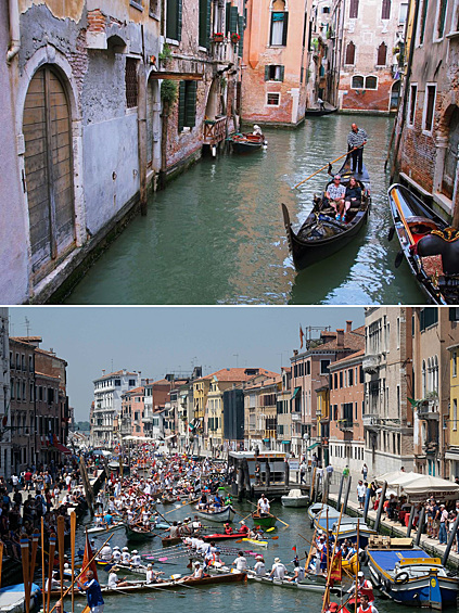 Покататься на лодке в Венеции