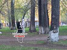 Кемеровчане заметили "мумию" на городской улице