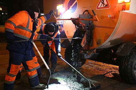 В ночь с 12 на 13 февраля ямочный ремонт выполнен на шести ижевских улицах