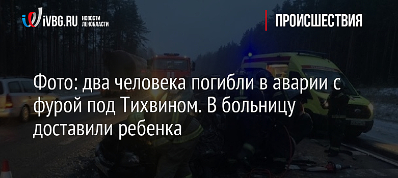 Фото: два человека погибли в аварии с фурой под Тихвином. В больницу доставили ребенка