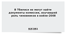 В Тбилиси не могут найти документы комиссии, изучавшей роль чиновников в войне-2008