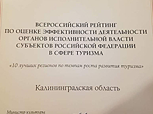 Калининградская область вошла в десятку лучших регионов по темпу развития туризма