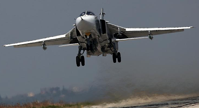 Су-24 разрушился при взлете  в Сирии
