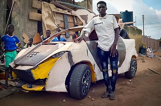 Подросток построил машину из металлолома за 200 долларов