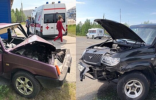 В Надыме пьяный водитель автомобиля «ВАЗ» протаранил «УАЗ Патриот»