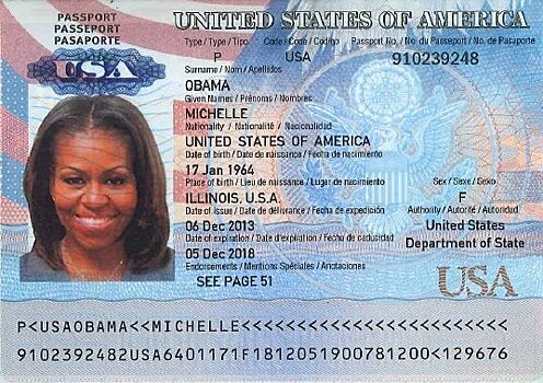Хакеры выложили в сеть скан паспорта Мишель Обамы