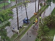 Легковушка врезалась в дерево на ул. Герцена в Вологде