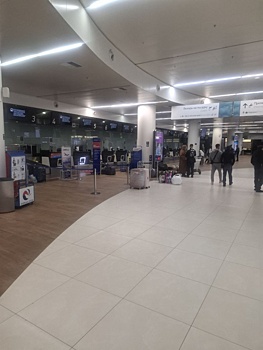 Появились фотографии из нижегородского аэропорта, где задержаны рейсы