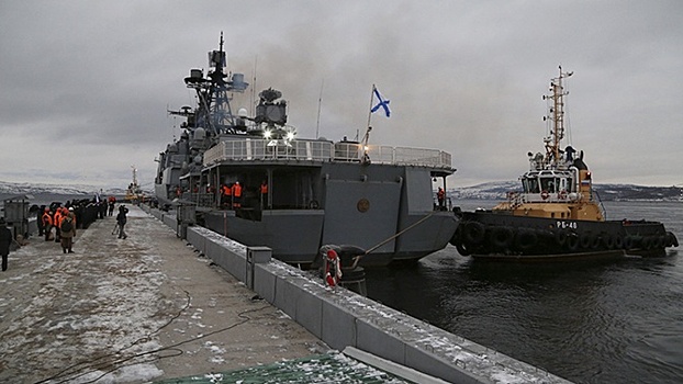 Большой противолодочный корабль «Вице-адмирал Кулаков» вернулся в Североморск из Средиземного моря