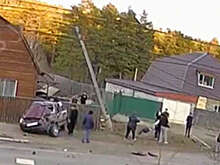 В Улан-Удэ на видео попало, как люди вылетели из Honda CR-V после кульбита