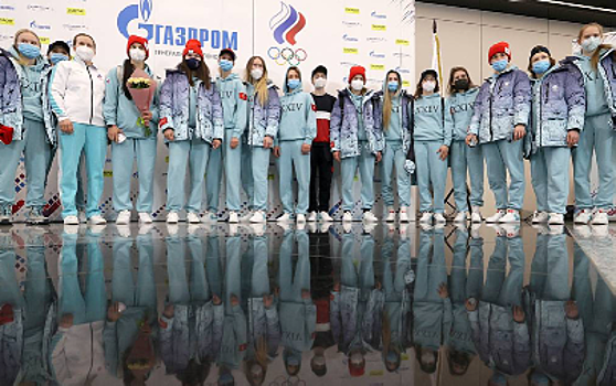 Москва встретила российских олимпийцев из Пекина
