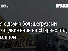 Авария с двумя большегрузами тормозит движение на «Нарве» под Кингисеппом